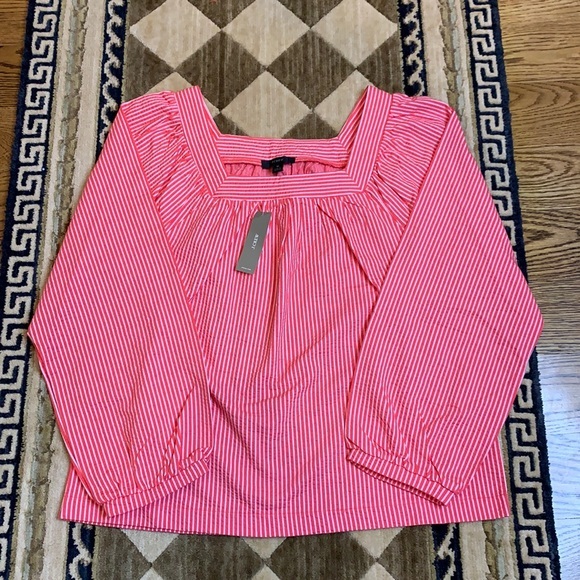 J CREW stretch knit seersucker top - Picture 2 of 5